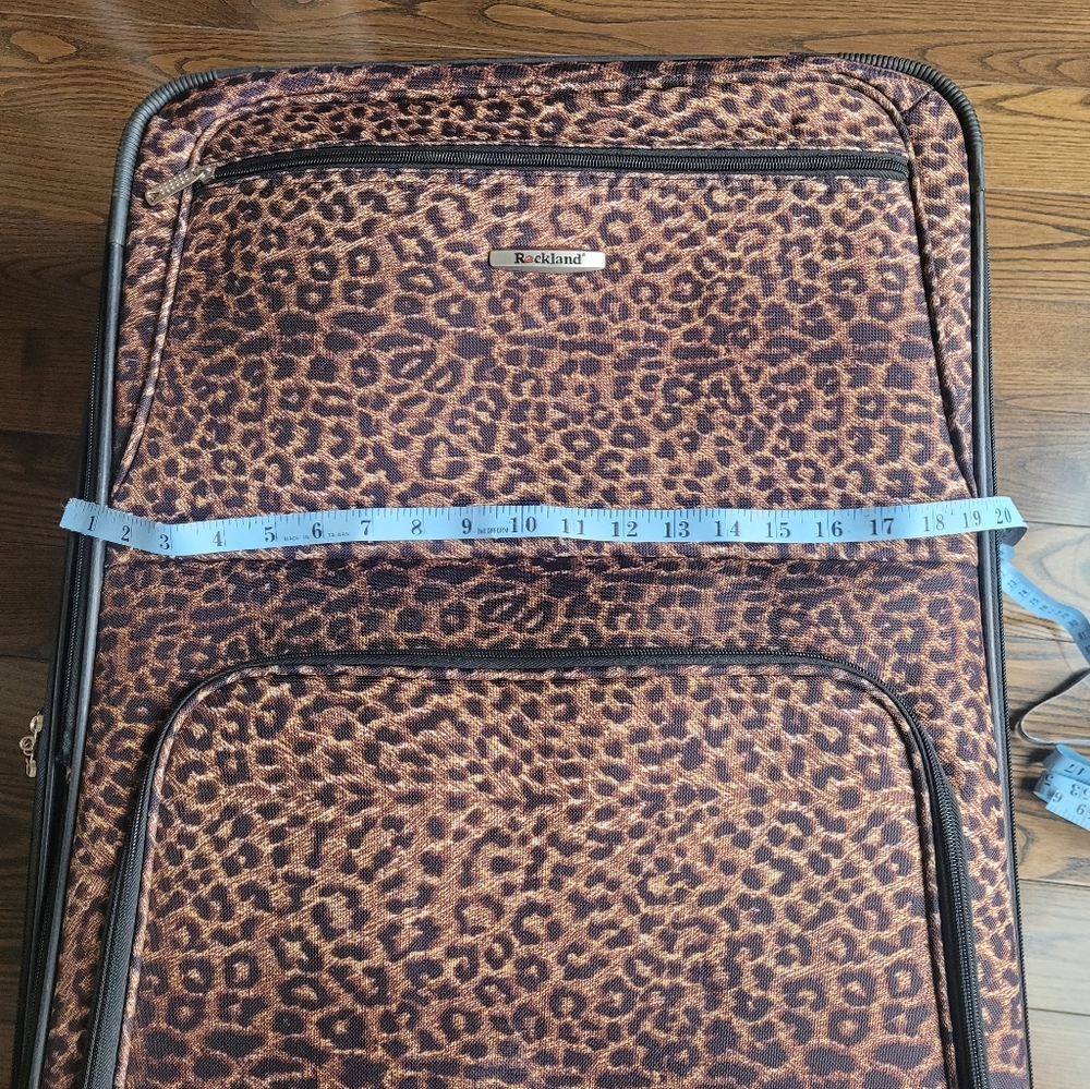 Rockland Leopard Print Suitcase